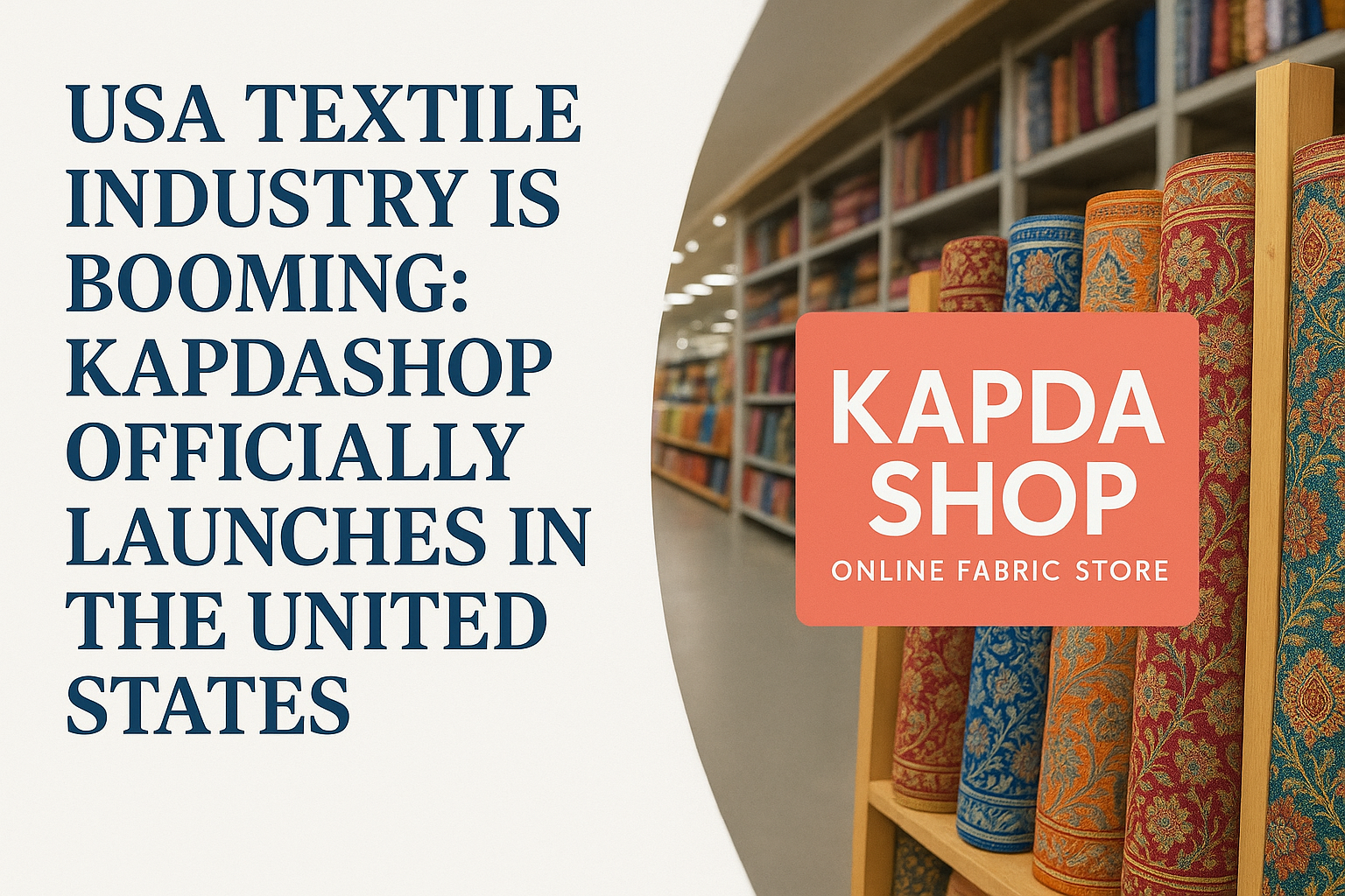 USA Textile Industry is Booming: KapdaShop Officially Launches in the United States - Kapda Shop