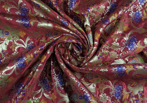 Floral Semi Brocade Fabric