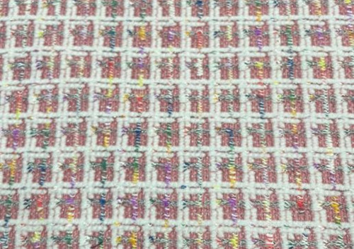 Multicolor Checks Tweed Fabric