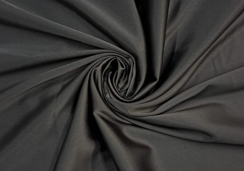 Black Plain Crepe Satin Fabric