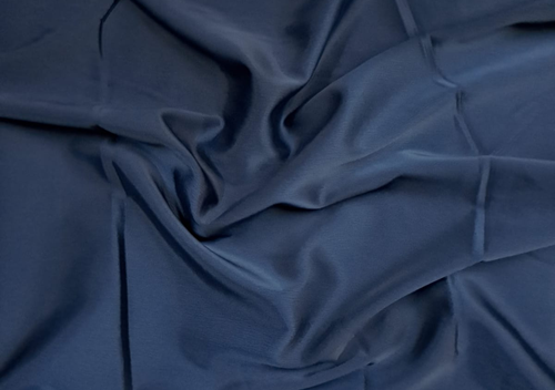Teal Blue Plain Crepe Satin Fabric - Kapda Shop
