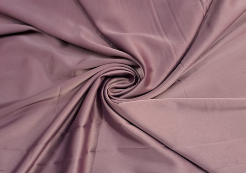 Dark Lilac Plain Crepe Satin Fabric