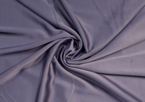 Purple Plain Crepe Satin Fabric