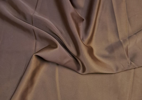 Brown Plain Crepe Satin Fabric - Kapda Shop