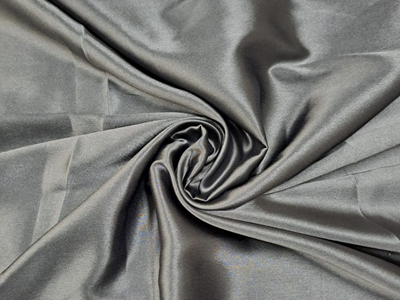 Dark Grey Plain Poly Satin Fabric - Kapda Shop