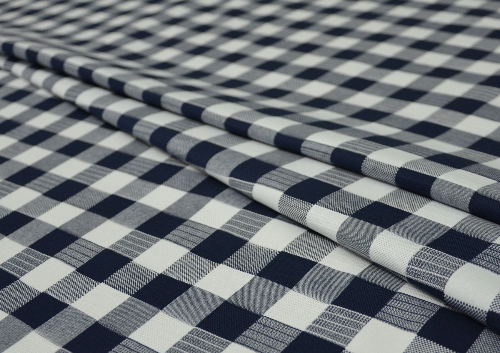 Blue and White Checks Shirting Cotton Fabric - Kapda Shop