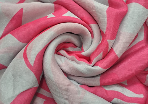 Printed Chiffon Grey Magenta Chiffon Abstract - Kapda Shop