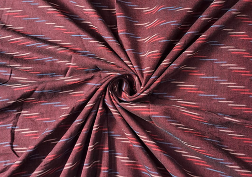 Cotton Ikat Dark Maroon 1 - Kapda Shop