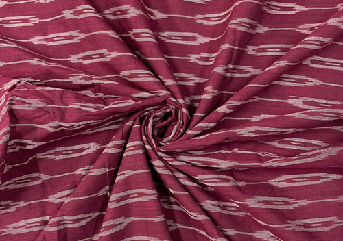 Cotton Ikat Wine - Kapda Shop