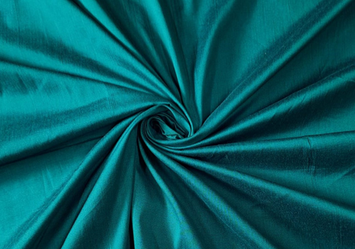 Poly Cotton Silk Peacock Blue N395 - Kapda Shop