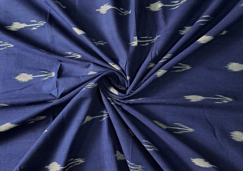 Cotton Ikat Navy Blue 1 - Kapda Shop