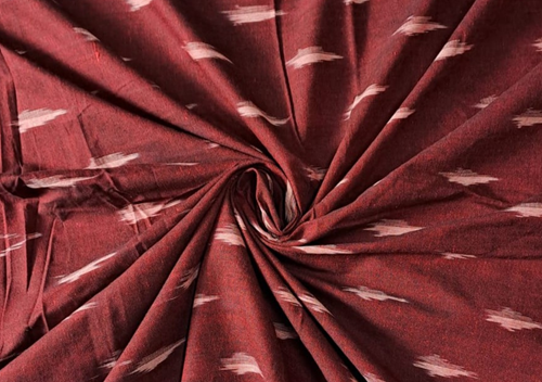 Cotton Ikat Dark Maroon - Kapda Shop
