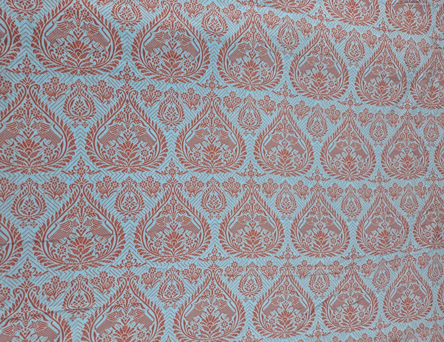 Multicolor Floral Premium Pleated Corduroy Fabric - Kapda Shop