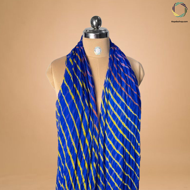 Blue Leheriya Georgette Dupatta KTEX