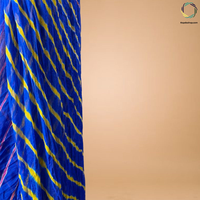 Blue Leheriya Georgette Dupatta Kapdashop