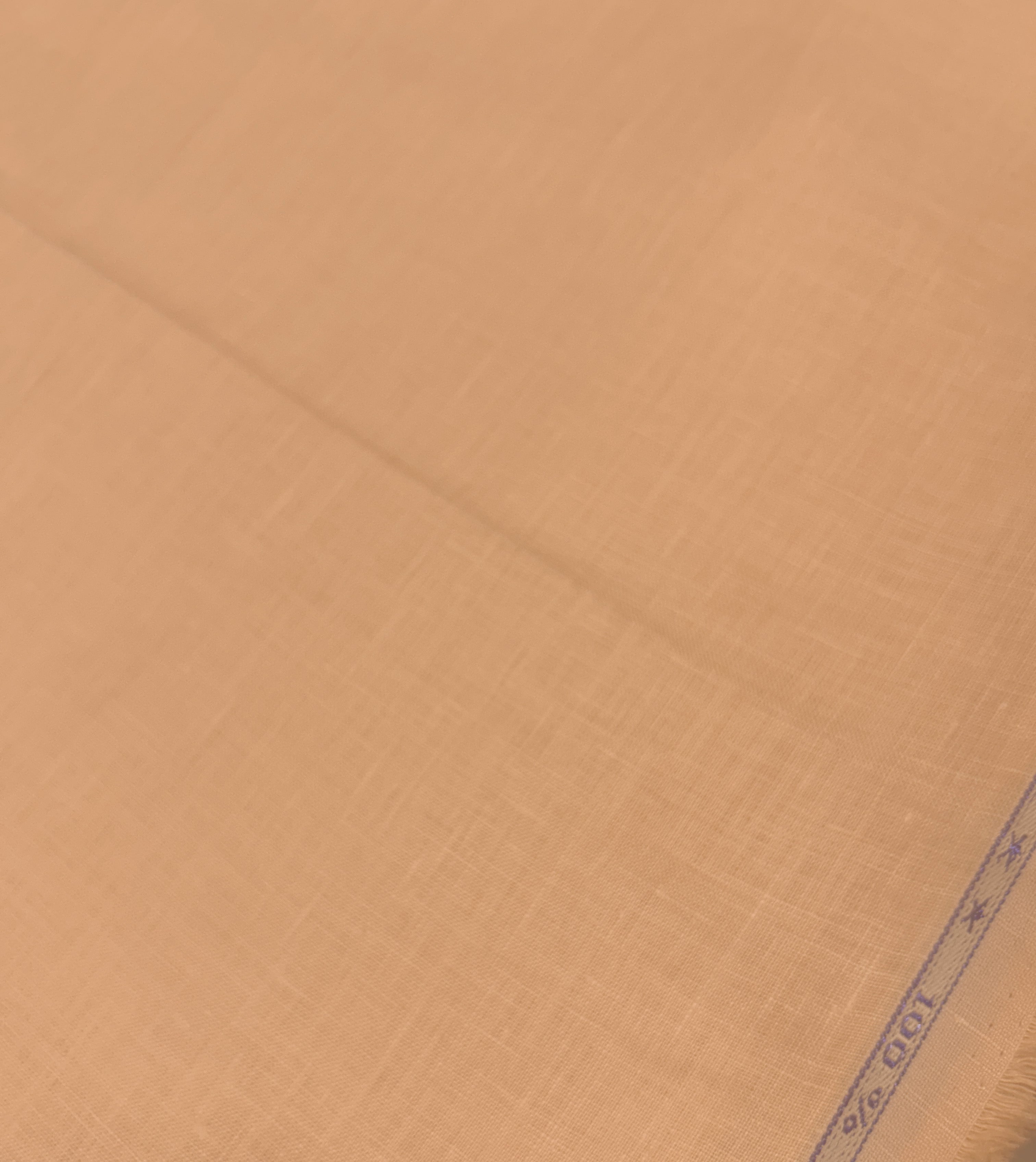 Light Peach Plain Pure Linen Fabric - 60 Lea - Kapda Shop