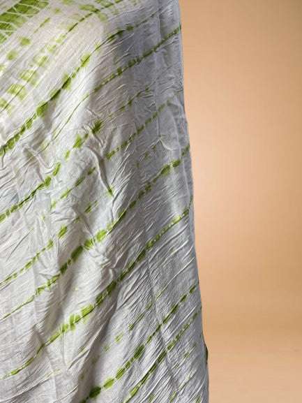 Green Border Pure Bandhani Dupatta - Kapda Shop