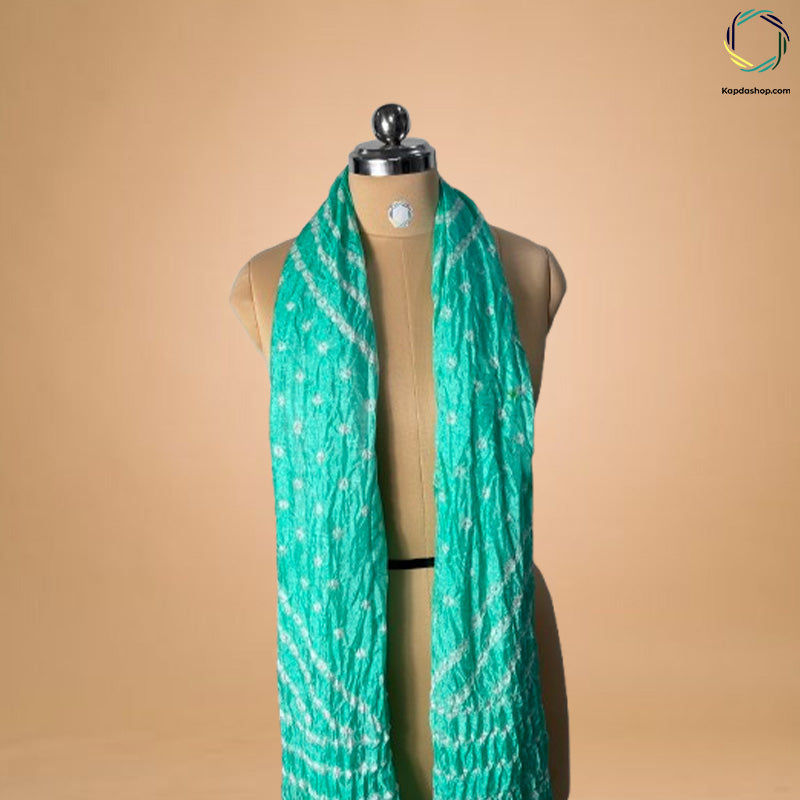 Sea Green Bandhej Dupatta Kapdashop