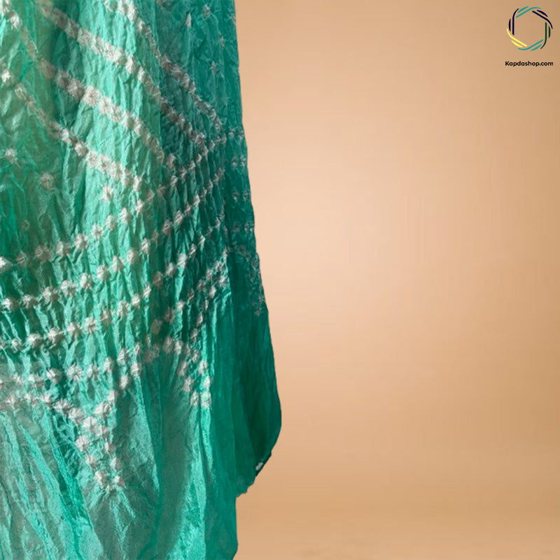 Sea Green Bandhej Dupatta Kapdashop