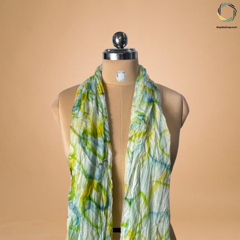 Multicolor Abstract Georgette Dupatta Kapdashop