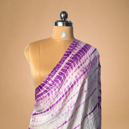 Royal Purple Border Pure Bandhani Dupatta - Kapda Shop
