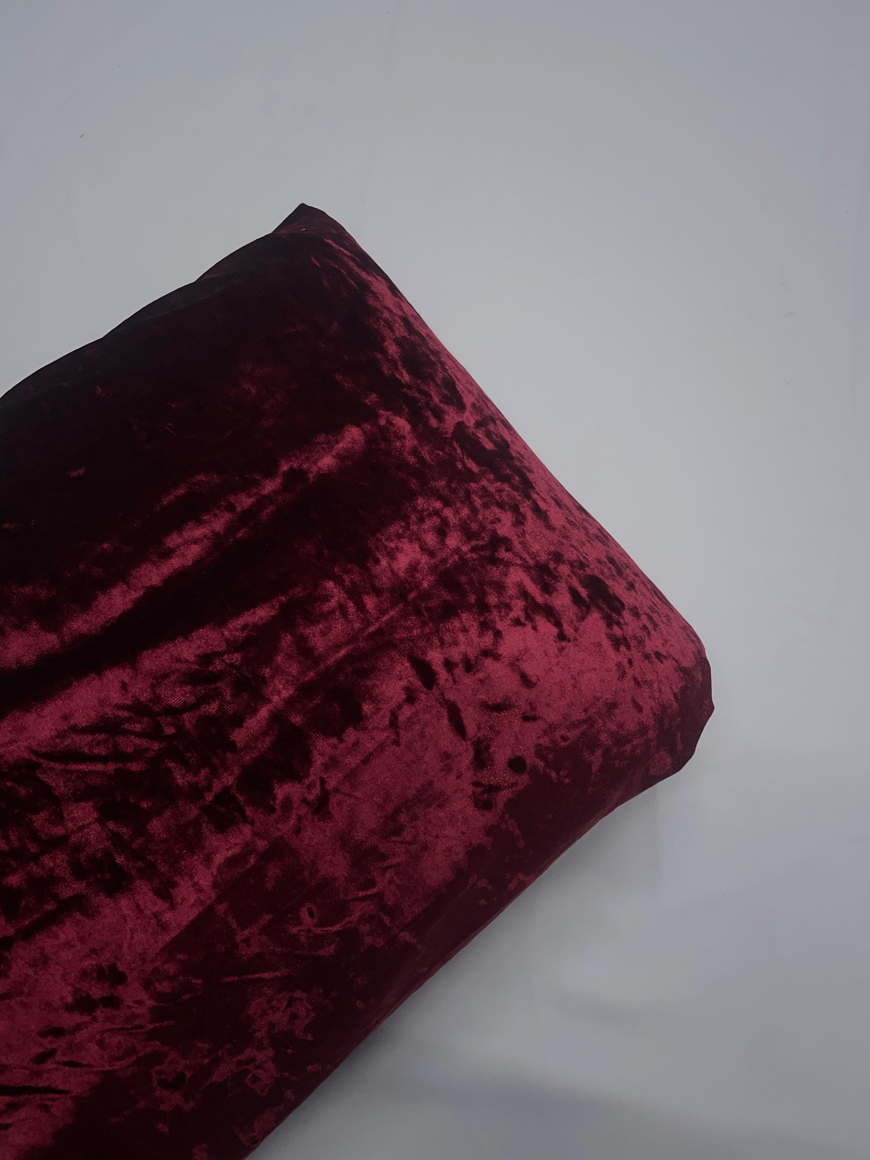 Maroon Plain Ice Velvet Lycra Fabric Kapdashop