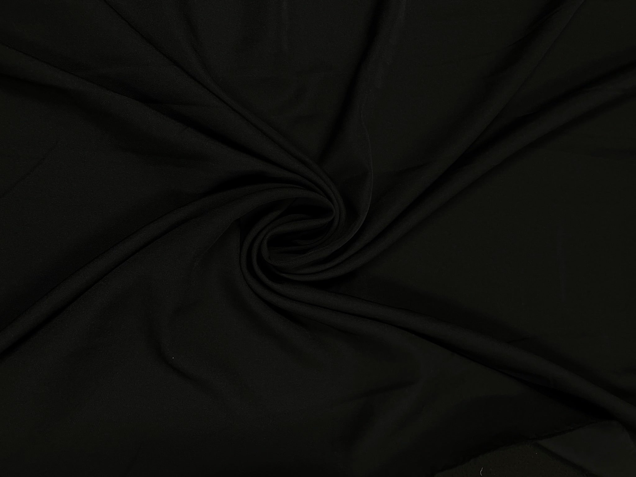 Black Plain Banana Crepe Fabric - Kapda Shop