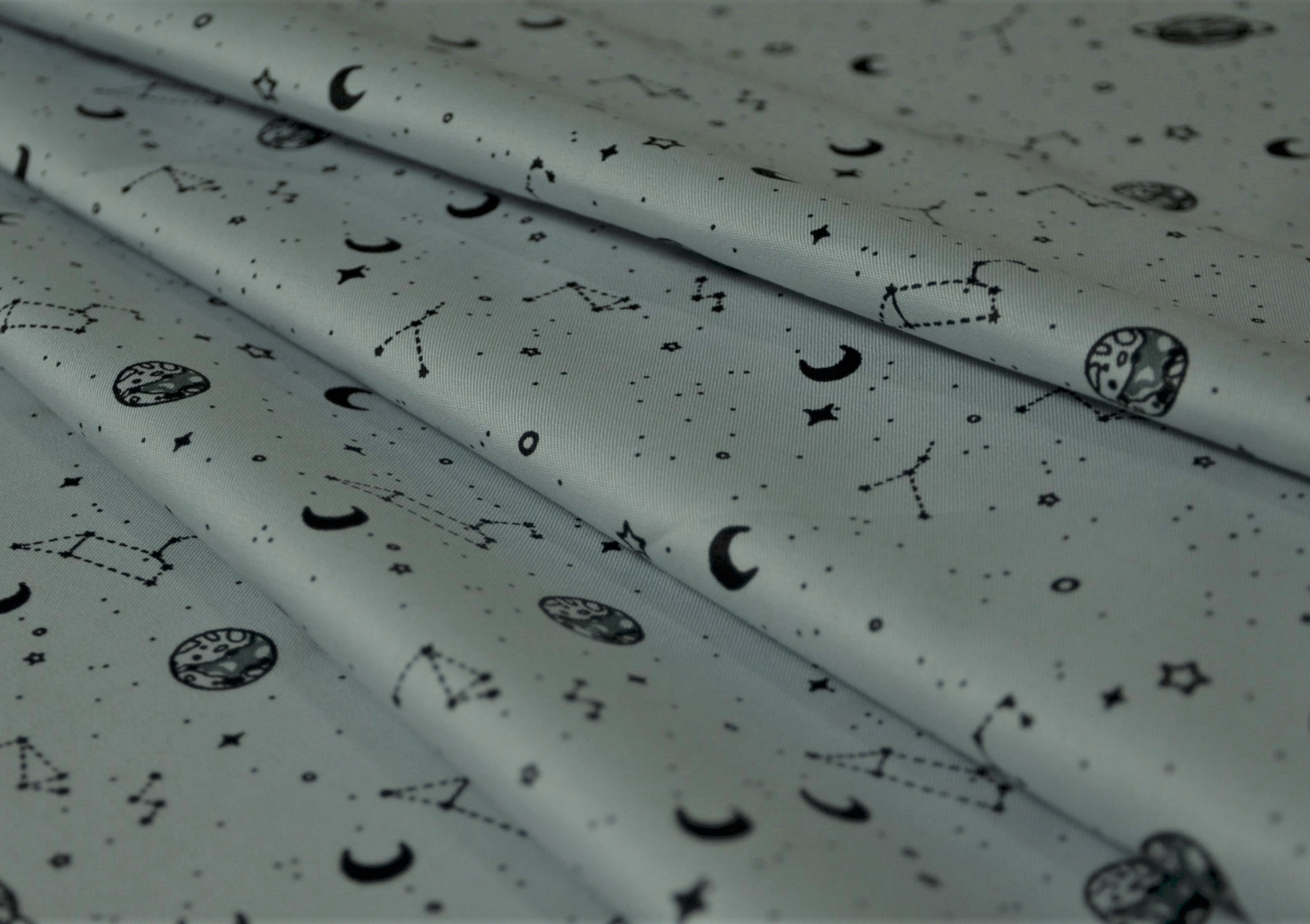 Grey Milky Way Printed Shirting Cotton Fabric - Kapda Shop