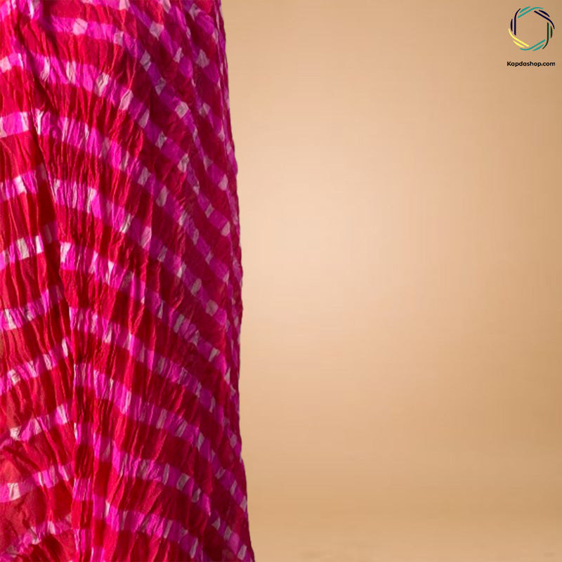 Pink Lehariya Georgette Dupatta KTEX