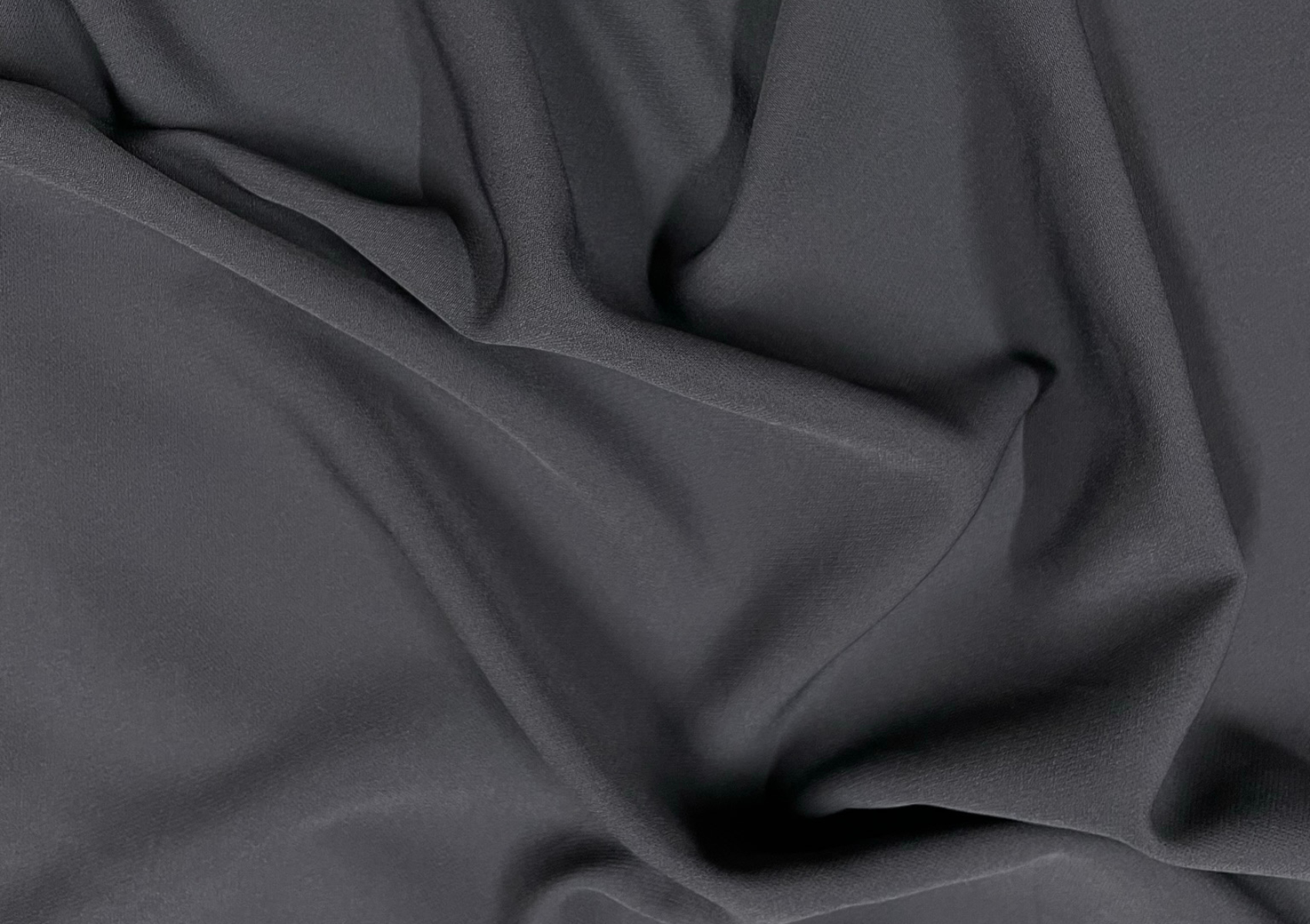 Dark Grey Plain Banana Crepe Fabric - Kapda Shop