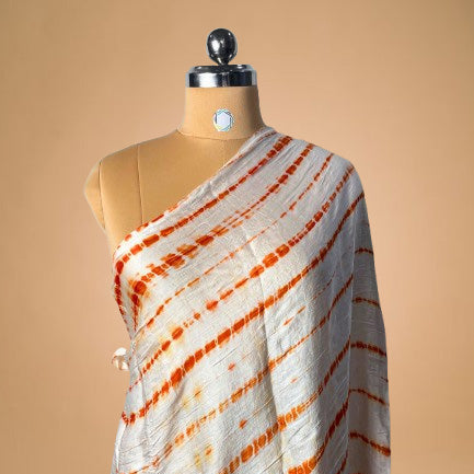 Orange Border Pure Bandhani Dupatta - Kapda Shop