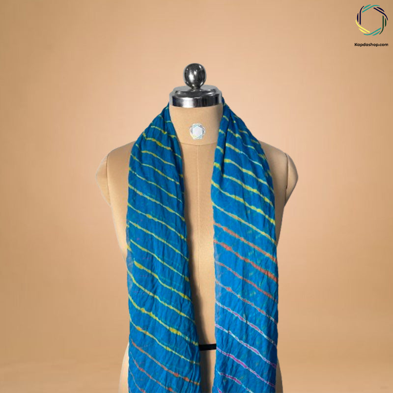 Blue Leheriya Georgette Dupatta Kapdashop