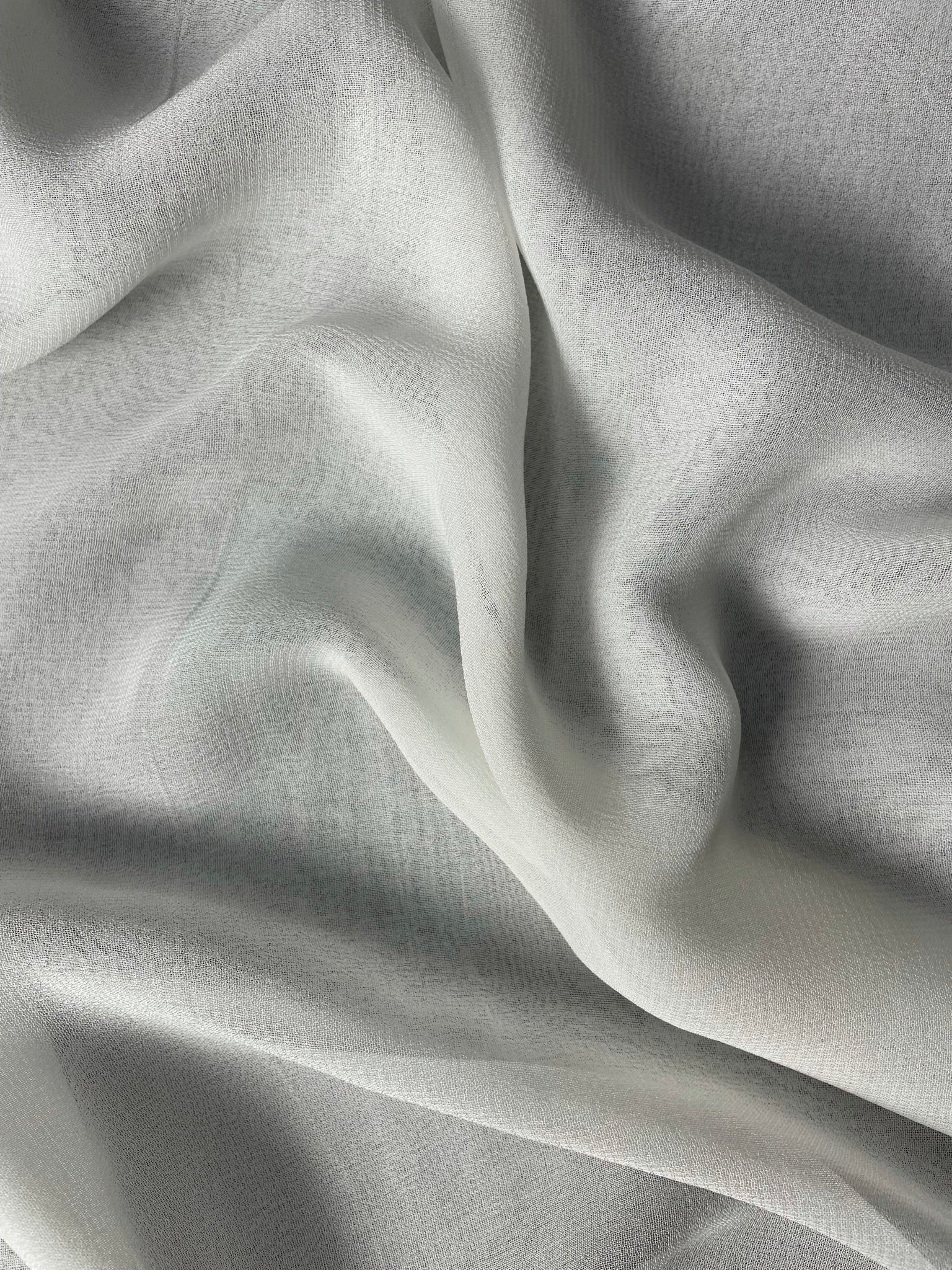 KSJ - White Plain Dyeable Viscose Georgette Fabric (Per Meter - 75) - Kapda Shop