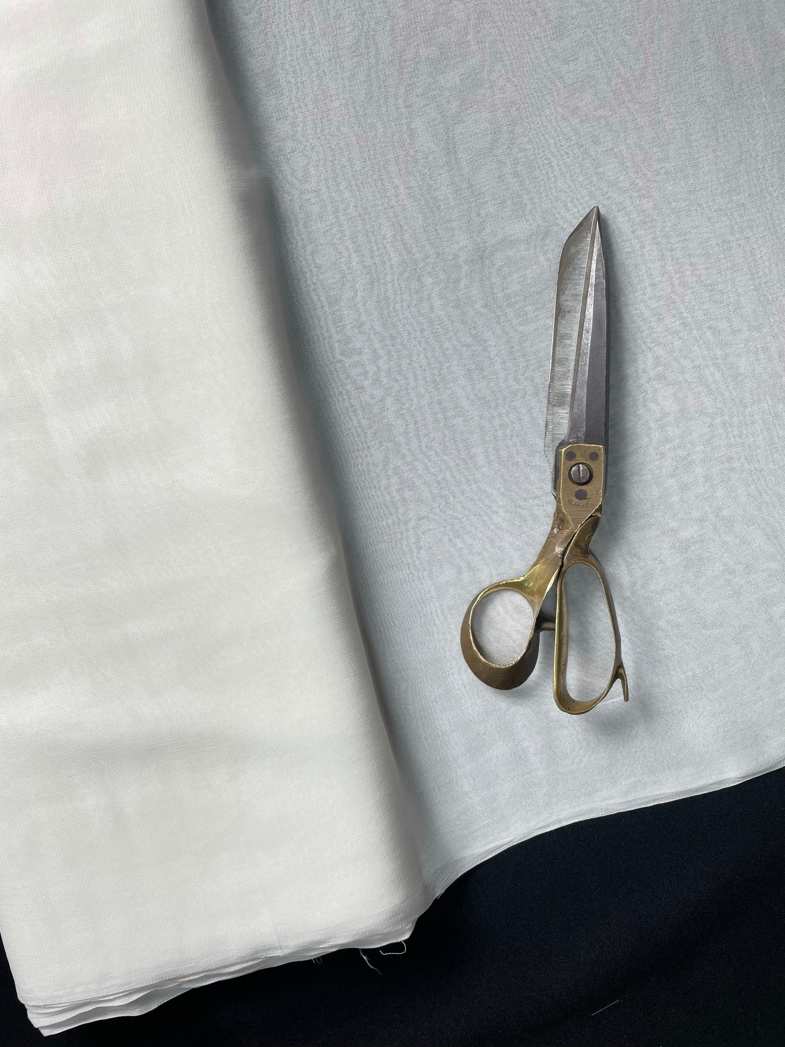 KSJ - White Plain Dyeable Viscose Georgette Fabric (Per Meter - 75) - Kapda Shop