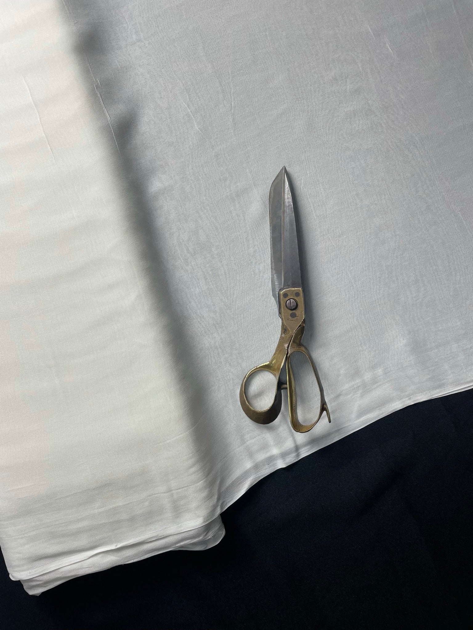 KSJ - White Plain Dyeable Viscose Georgette Fabric (Per Meter - 73) - Kapda Shop