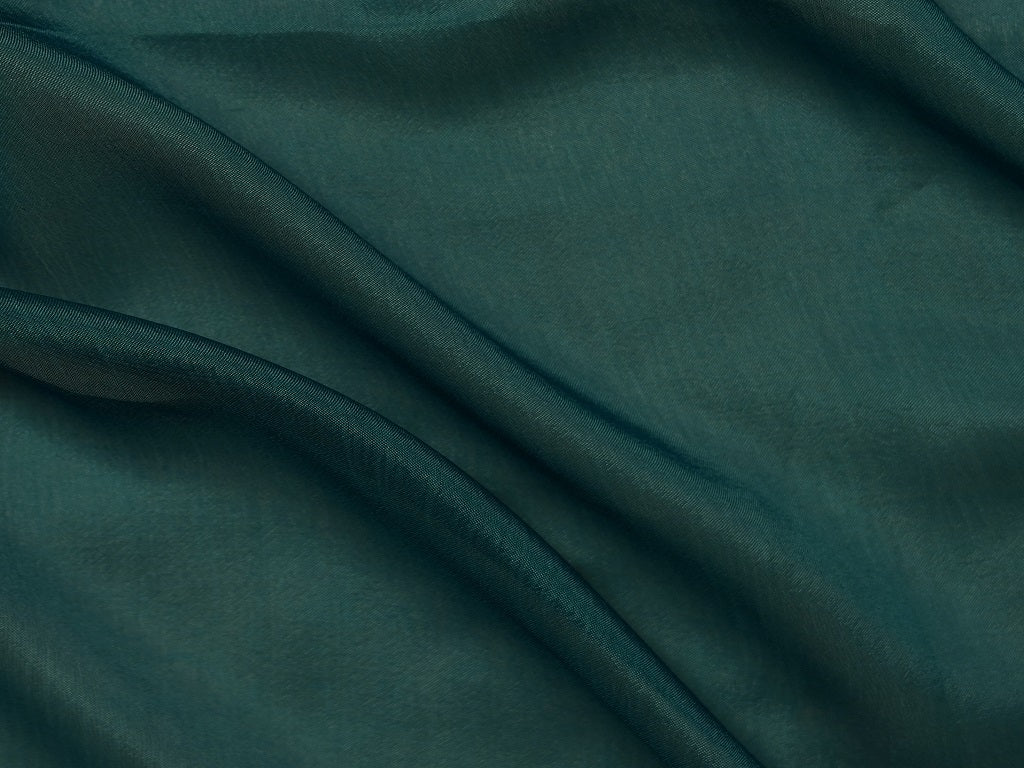 Rama Green Plain Viscose Chinon Chiffon Fabric Jayshree Fabric