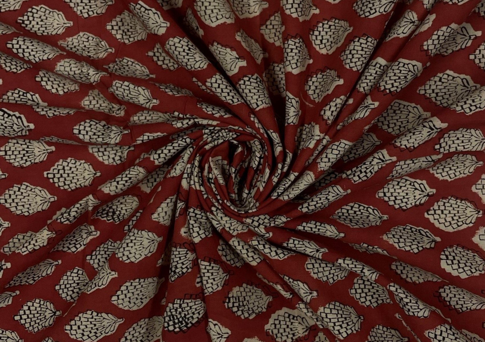 Printed Cotton Cambric Red Floral - Kapda Shop