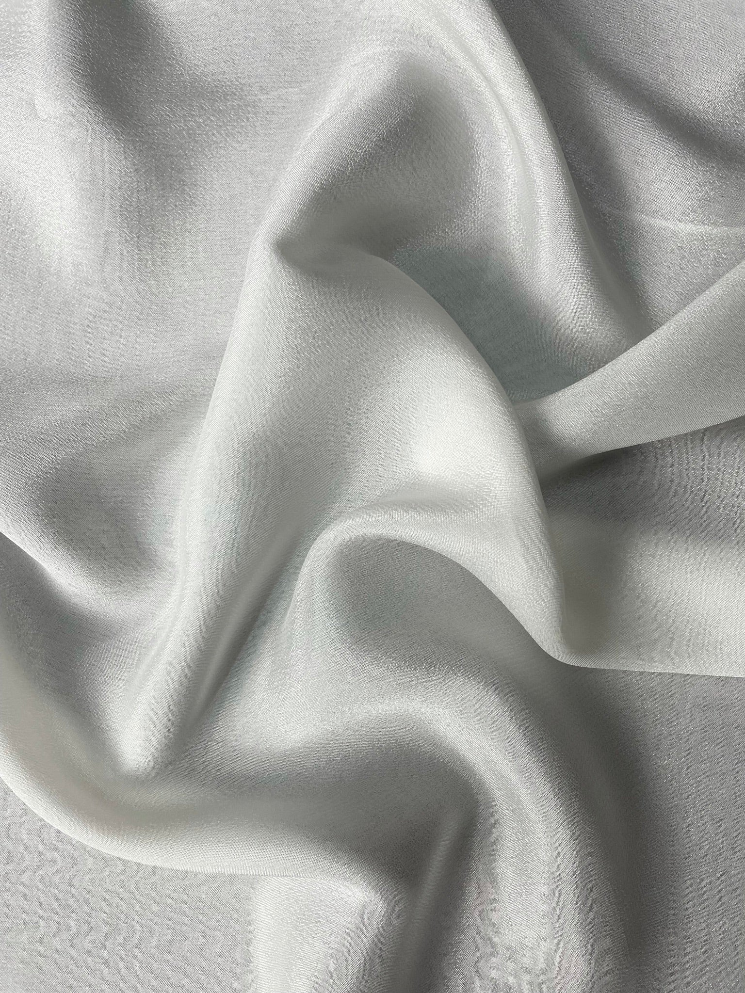 KSJ - White Plain Chinon Chiffon Fabric - SUPER WHITE QUALITY (Per Meter - 87) - Kapda Shop