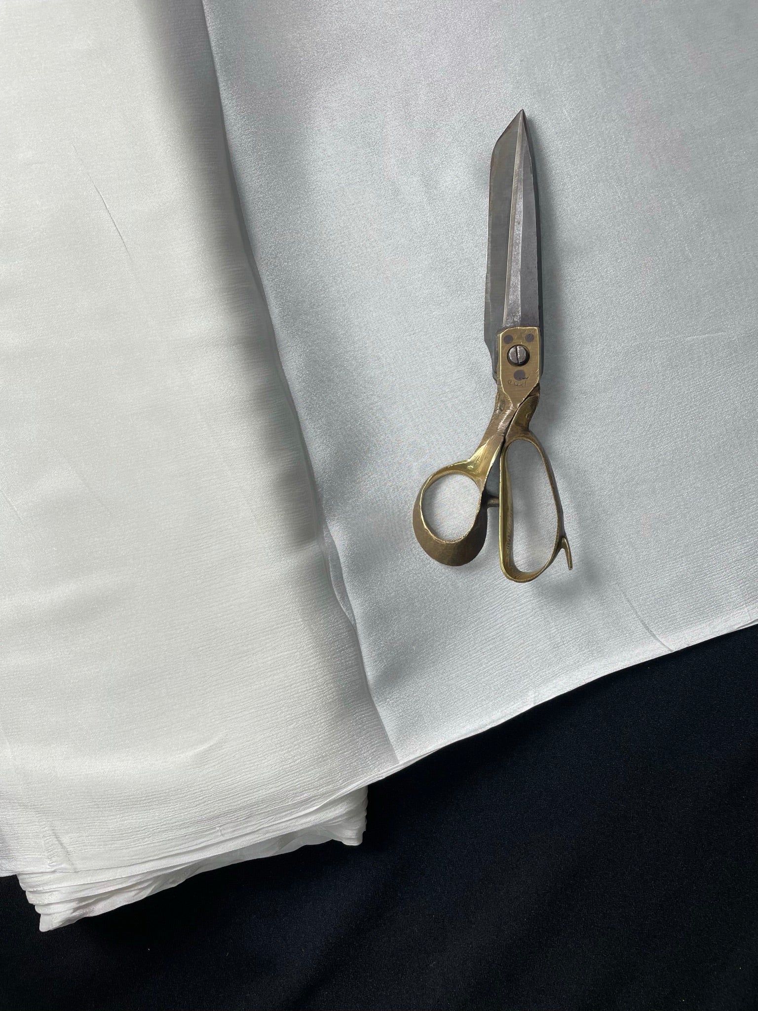 KSJ - White Plain Chinon Chiffon Fabric - SUPER WHITE QUALITY (Per Meter - 87) - Kapda Shop