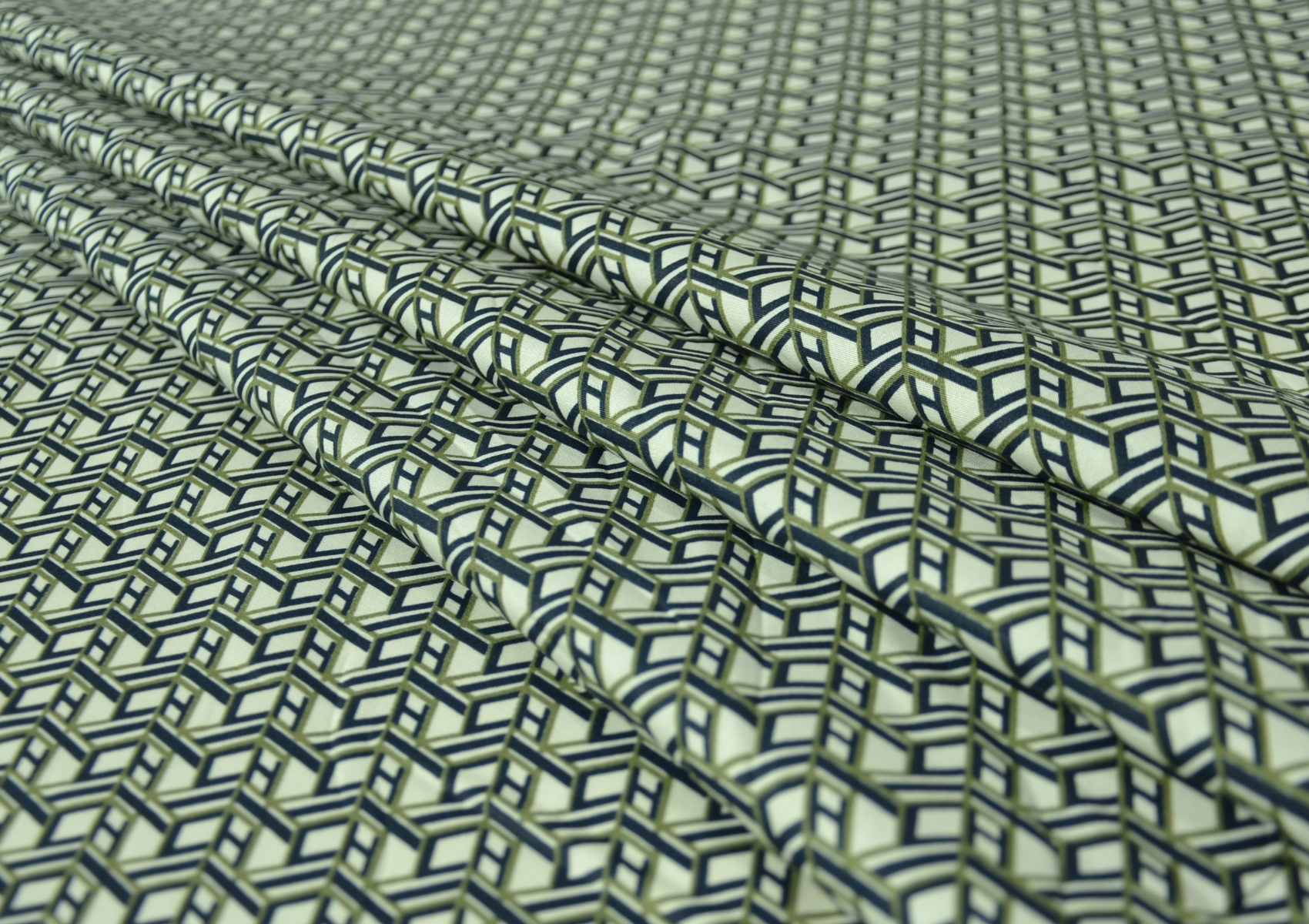 Off White Abstract Printed Shirting Cotton Fabric - Kapda Shop