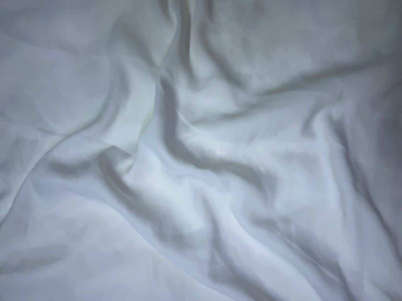 White Plain Japanese crepe Fabric KTEX
