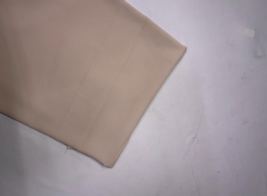 Beige Plain Japanese Crepe Fabric N757 KTEX
