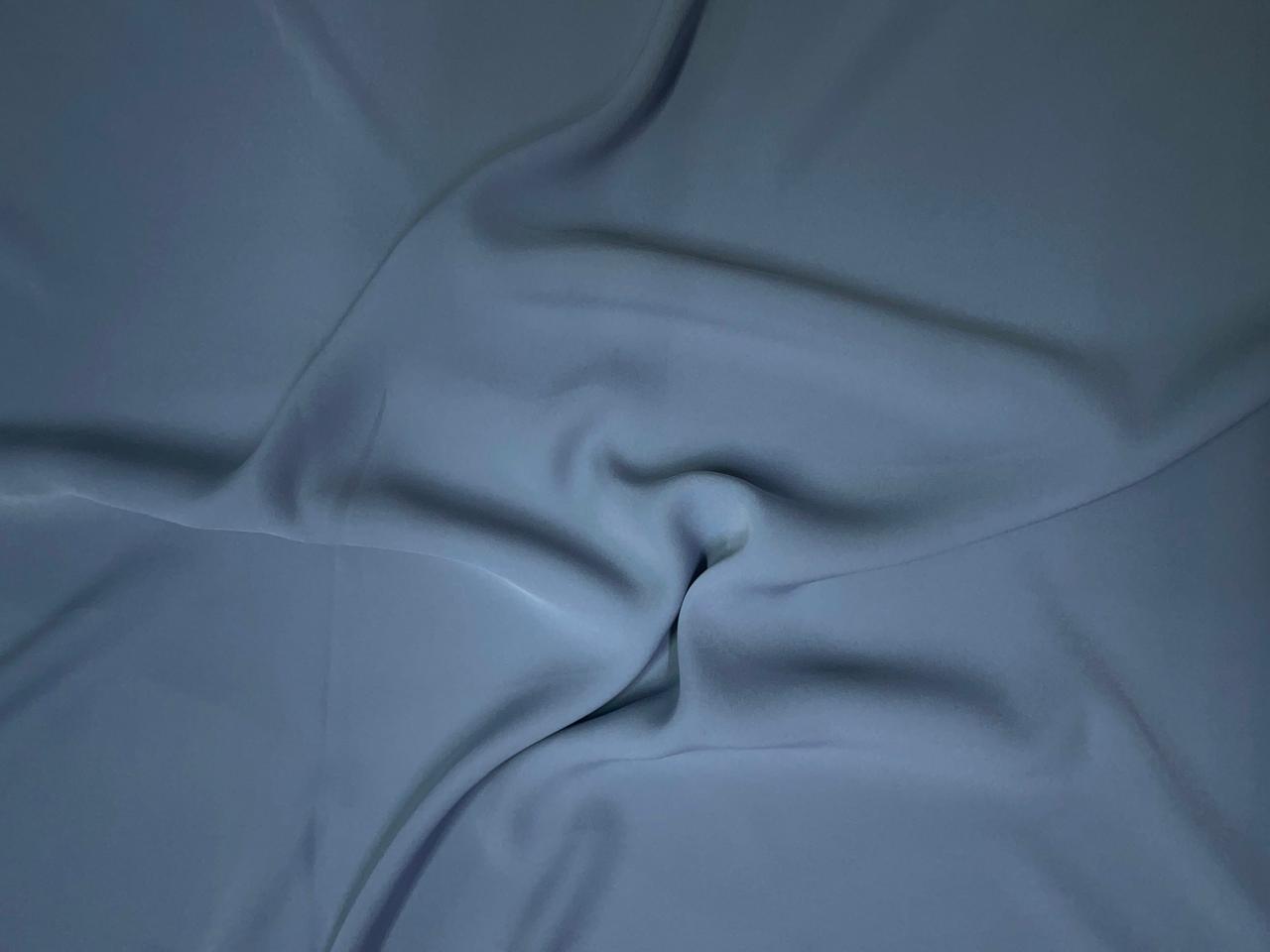 Greys Blue Plain Japanese crepe Fabric N744 KTEX