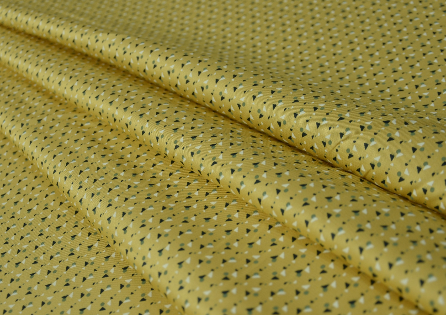 Yellow Abstract Cotton Fabric - Kapda Shop