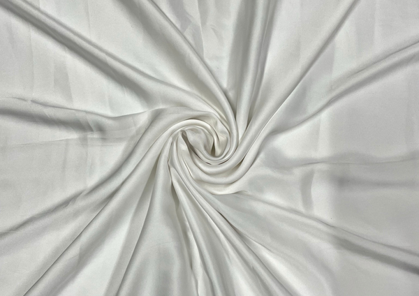 White Plain Armani Satin Fabric
