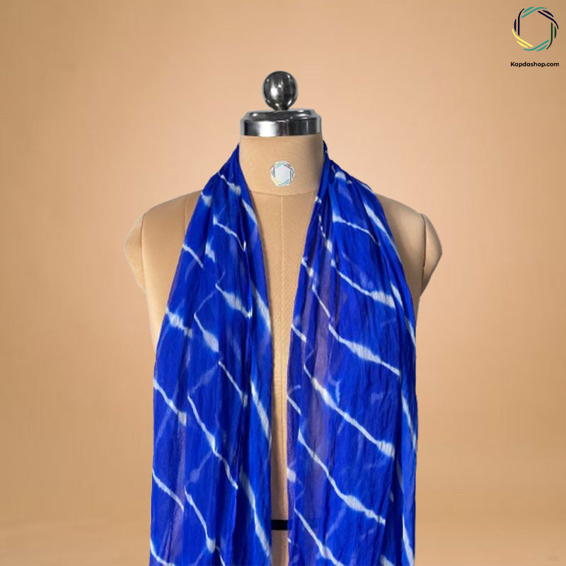 Blue Leheriya Georegette Dupatta KTEX