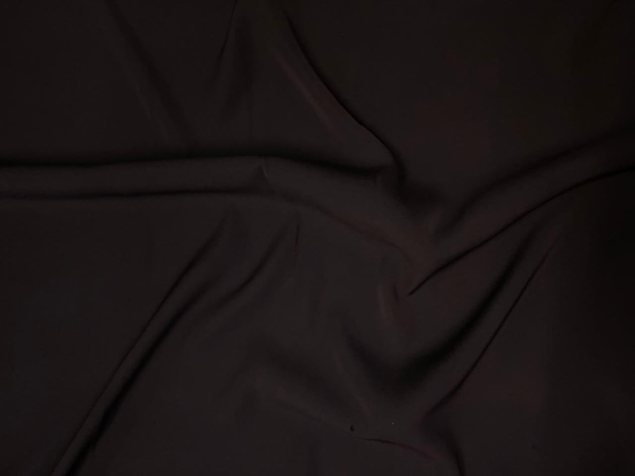 Dark Brown Plain Japanese Crepe Fabric KTEX