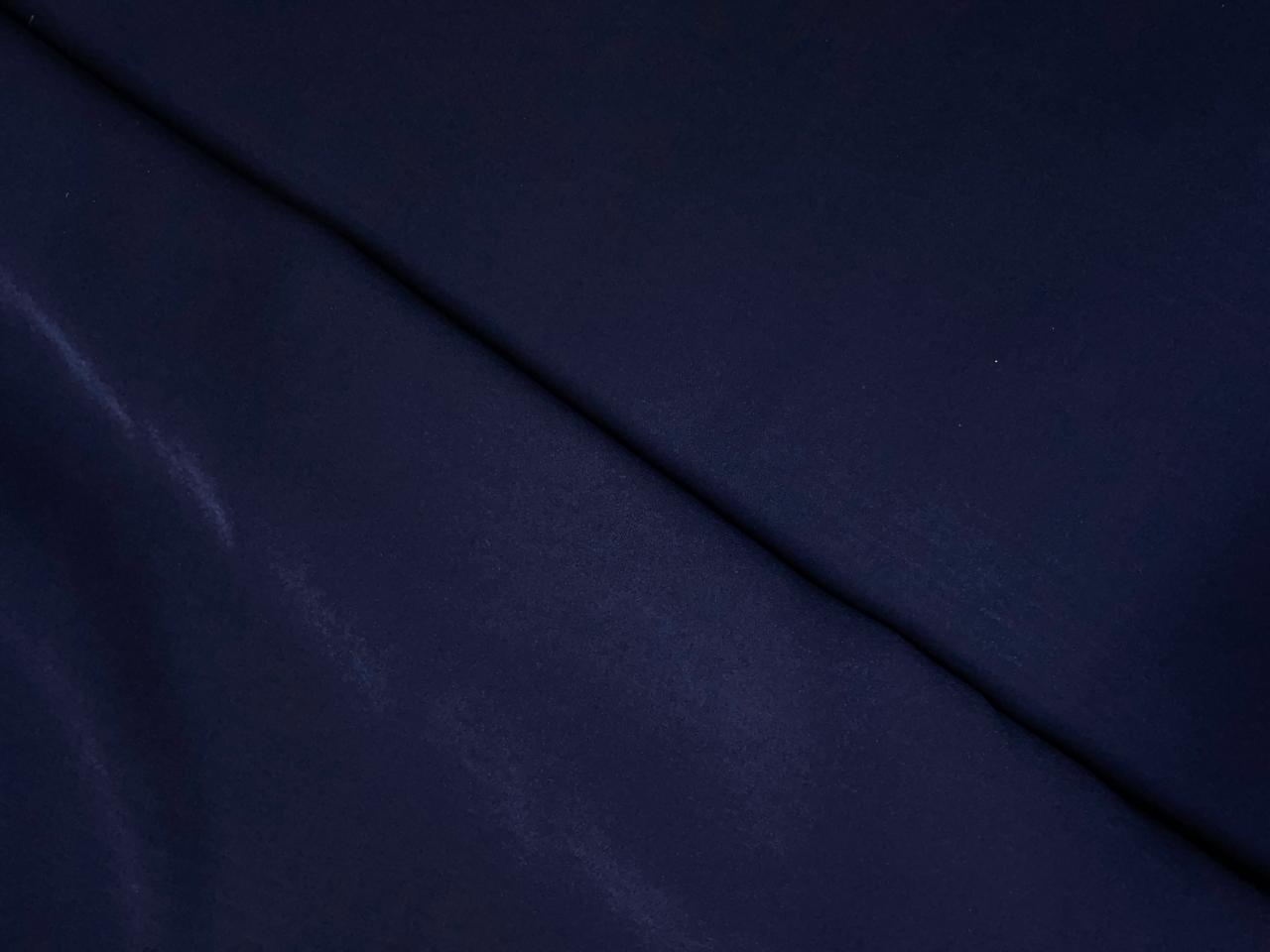 Navy Blue Plain Japanese Crepe Fabric KTEX