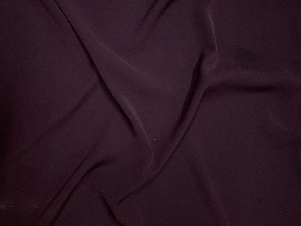 Wine Plain Japanese Crepe Fabric KTEX