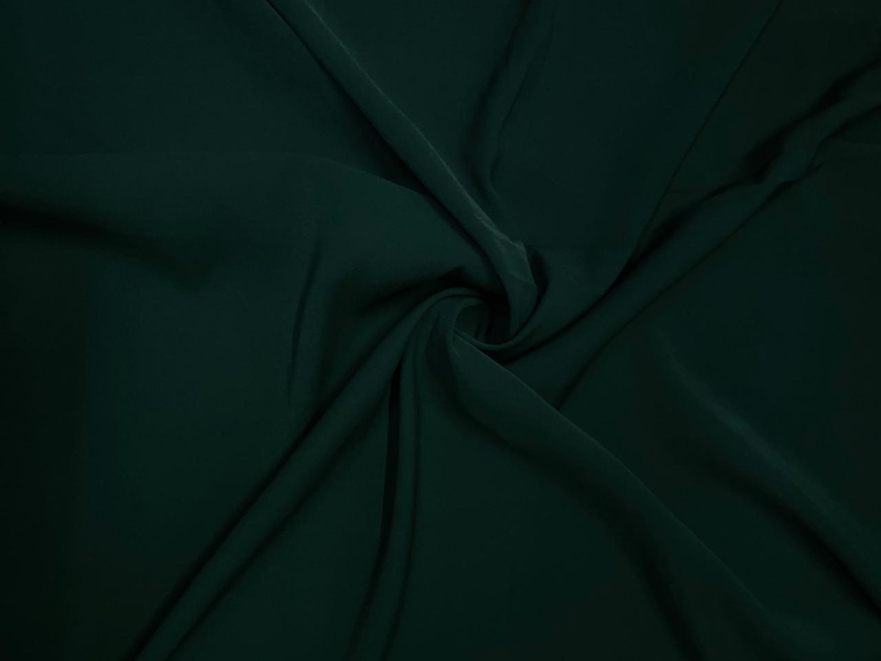 Bottle Green Plain Japanese Crepe Fabric KTEX